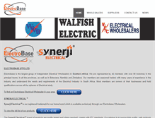 Tablet Screenshot of electrobase.co.za